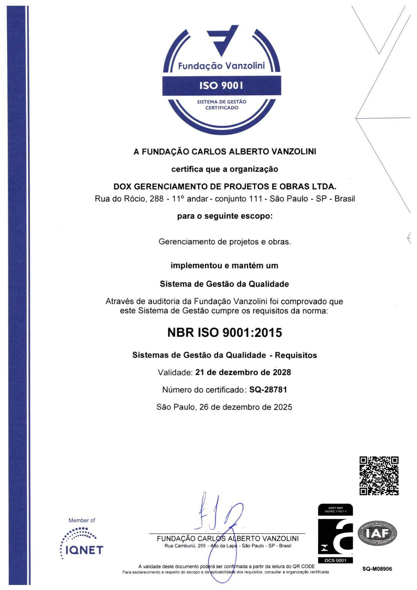 Certificado ISO